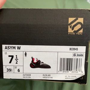 5.10 rock climbing shoe ASYM VCS Women’s size 7.5 uk6
